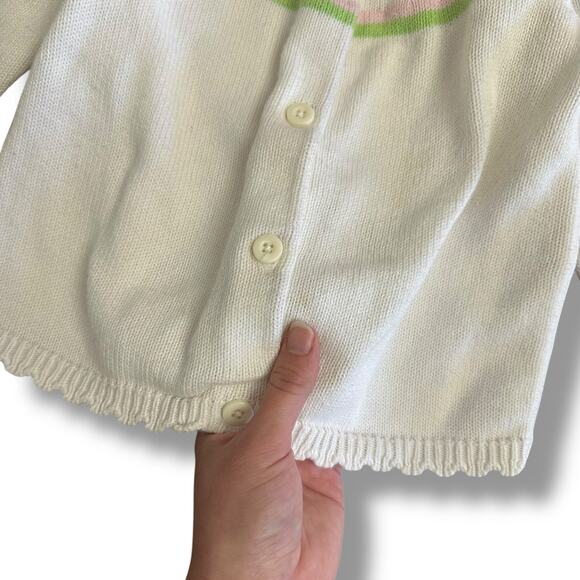 Gymboree Cupcake Knit Cardigan 18–24M Vintage 2008 White Pastel Sweater - Picture 7 of 8